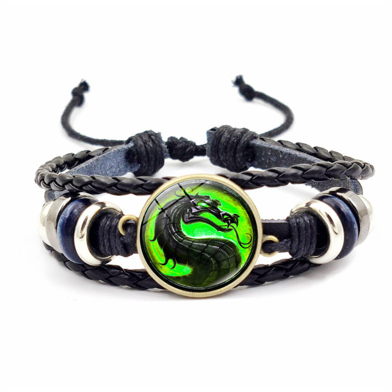 Unisex Woven Bracelet Constellation Design Alloy Bangle