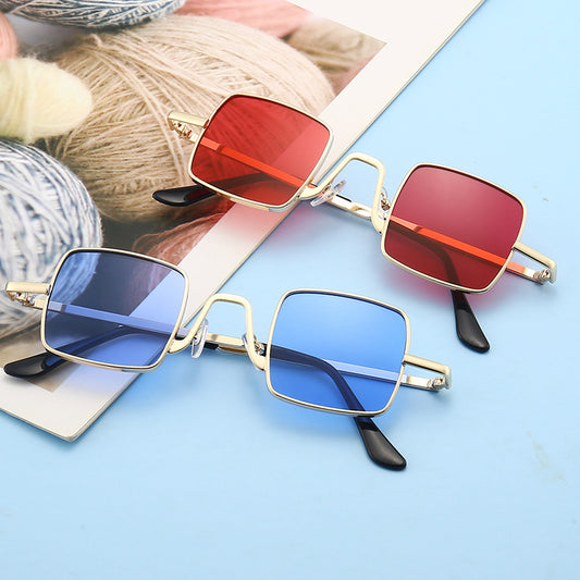 Retro Unisex Mini Square Frame Sunglasses Hip Hop Punk Style For Traveling And Everyday Fun Daily Travel Prepared