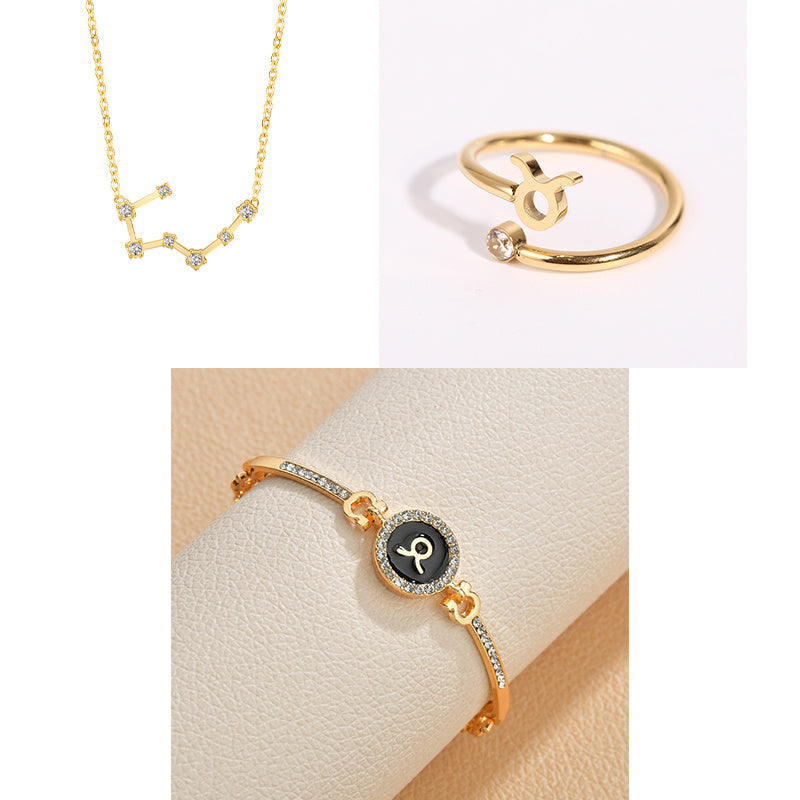 Womens Electroplated Alloy Constellation Fashion Jewelry Anniversary Gift Travel Gift Business Present Elegant