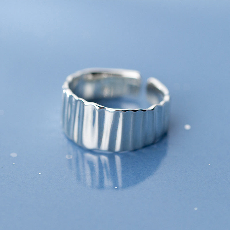 Japanese Korean Style Silver Ring For Women S925 Adjustable