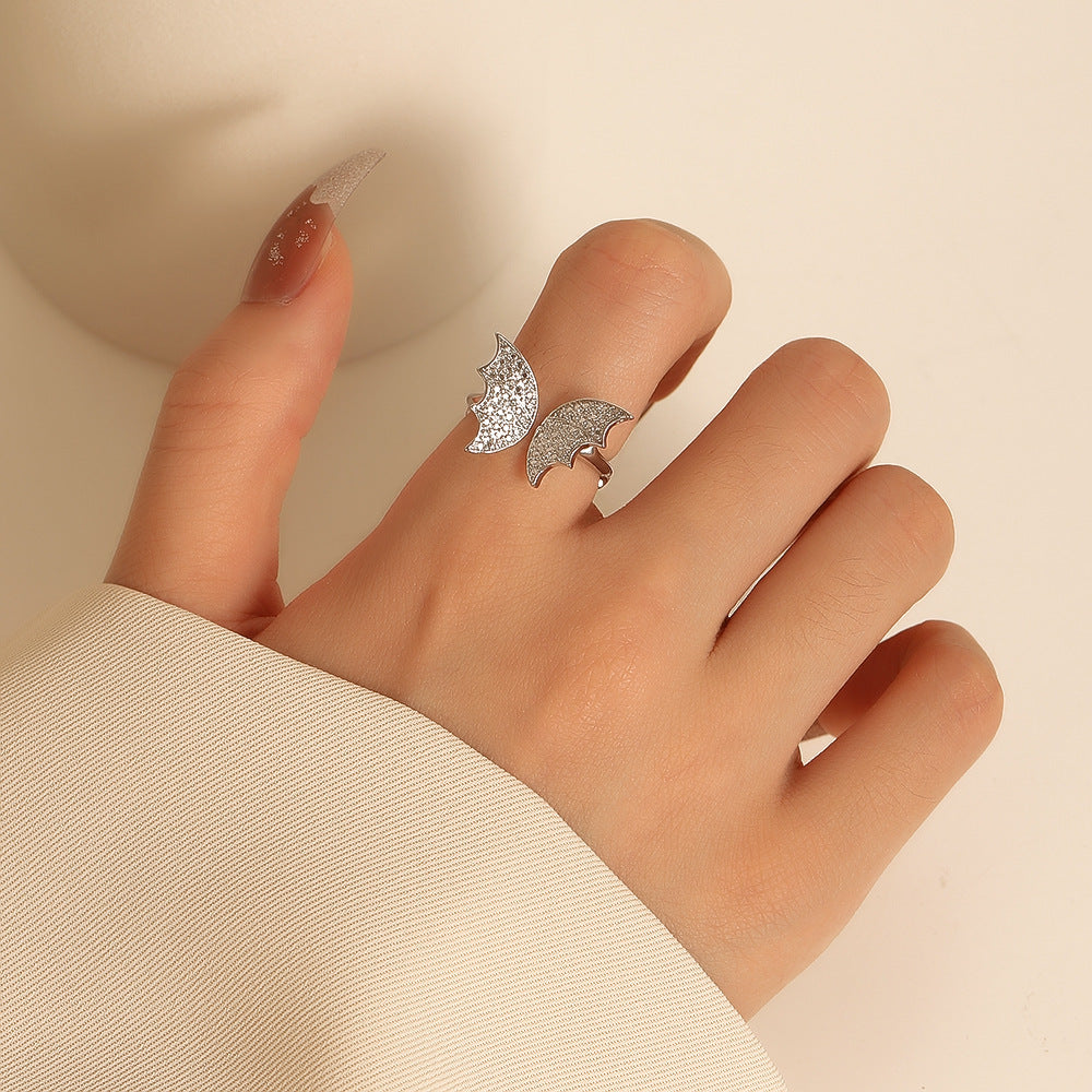 Adjustable Butterfly Ring Mesh Design Fashion Statement Jewelry For Women European American Style Classic Gift For Her