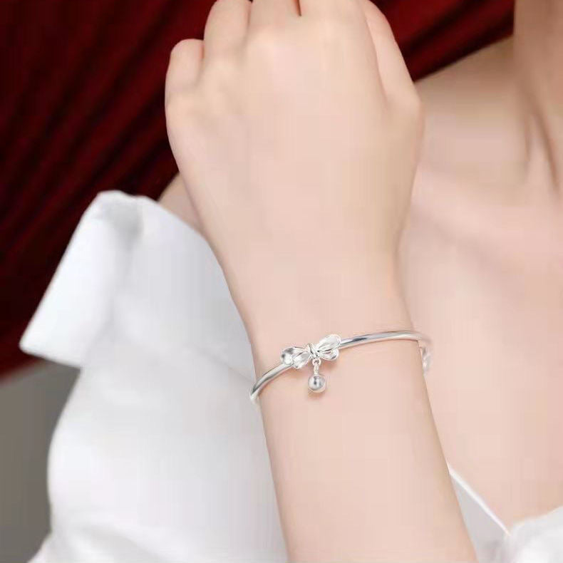 Unisex Bow Bracelet Electroplated Alloy Jewelry Wristband
