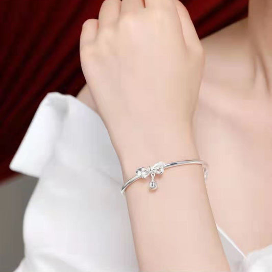 Unisex Bow Bracelet Electroplated Alloy Jewelry Wristband