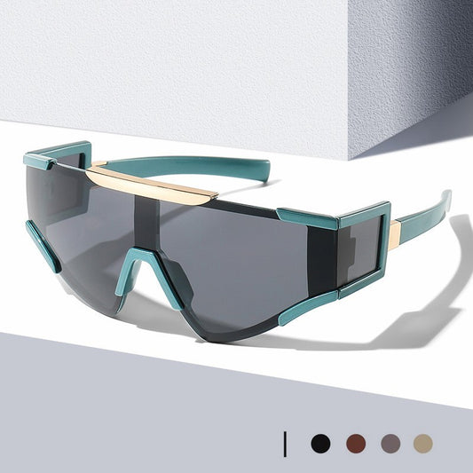 Mens Cycling Sunglasses Outdoor Sports Full Frame UV Protection Special Shaped Mirror Glasses PC Frame Comfort