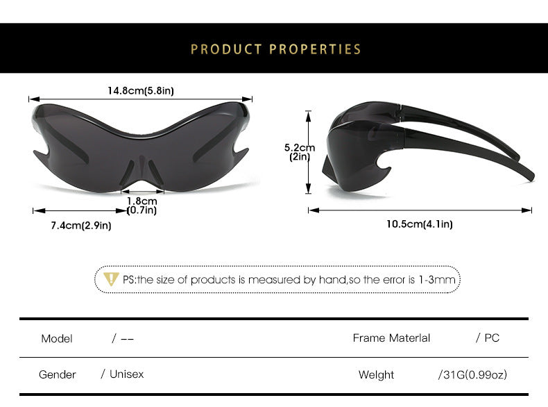 Outdoor Cycling Sunglasses PC Lens Lightweight Special Shaped Mirror For Sports And Recreation For Active Ride
