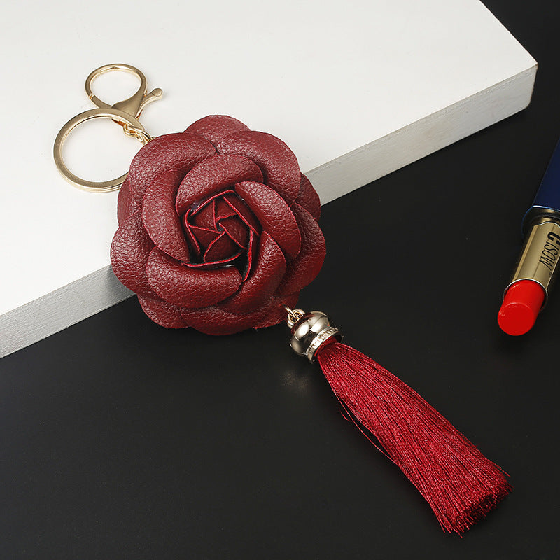 Leather Tassel Keychain for Phone Case and Luggage
