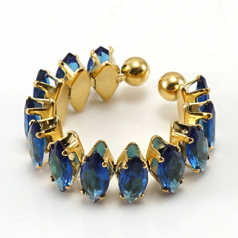 Stainless Steel Diamond Ring For Women Special Interest Design Elegant Jewellery With Brilliant White Diamonds