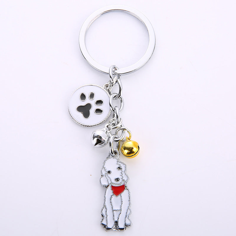 Dog Keyring Metal Pendant Pet Lovers Keyring Decoration Dog Charm For Keys Backpacks Purse Gift Animal Keyring