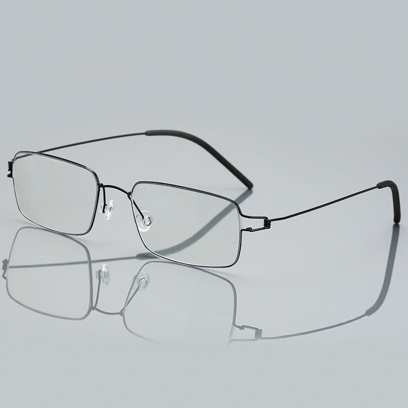 Reading Glasses Lightweight Titanium Alloy Oval Frame Glasses With Radiation Resistance Multiple Magnification
