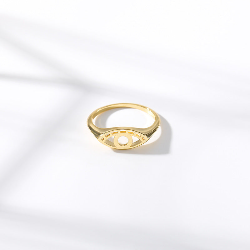 Geometric Hollow Copper Ring For Women Simple Band Fashion Jewelry Size 7 Gold Silver Rose In Copper Rose Gold