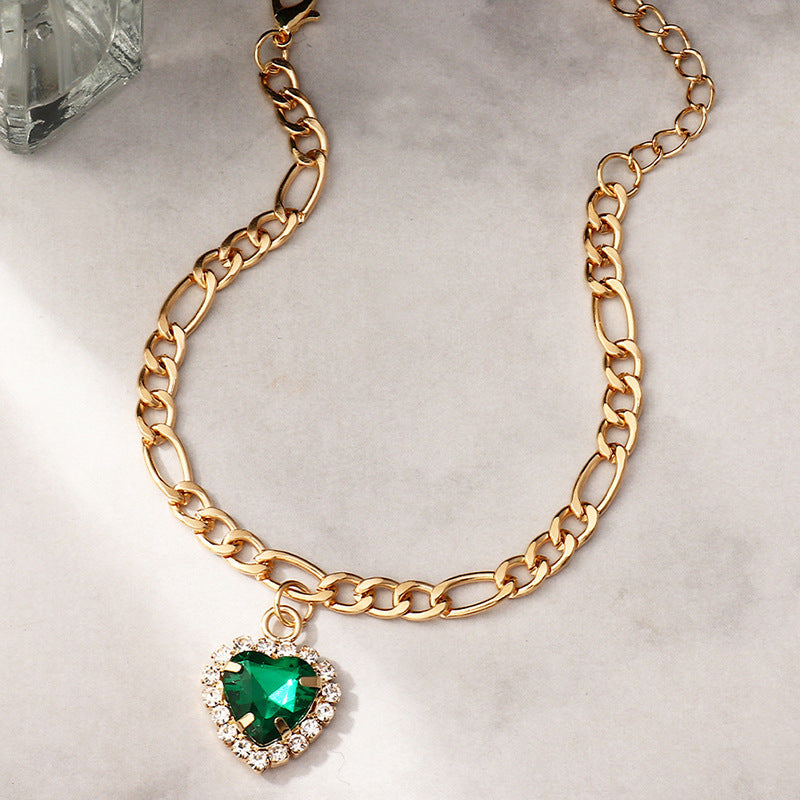 Womens Alloy Bracelet Along Love Heart Charm And Zircon Accent Peachy Heart Jewelry For Women European Fashion