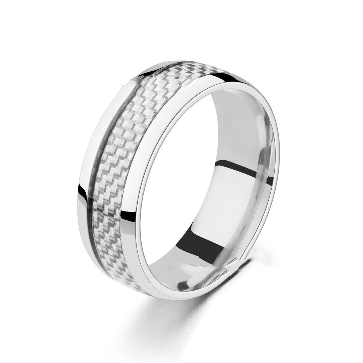 Mens Titanium Steel Ring National Geometric Design Drop Glue Finish Fashion Jewelry Band For Him Everyday Wear