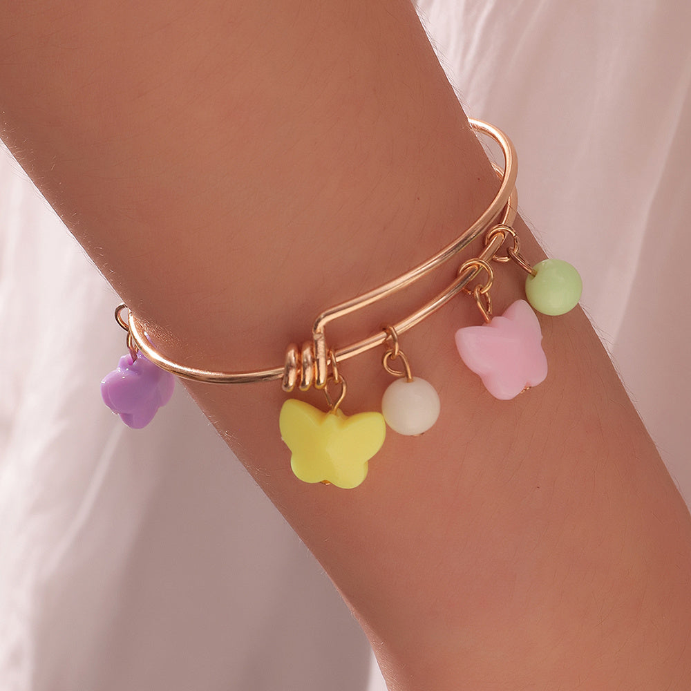 Womens Resin Bracelet Set Irregular Electroplated Metal Design Fashion Bangle And European American Bangle Sets