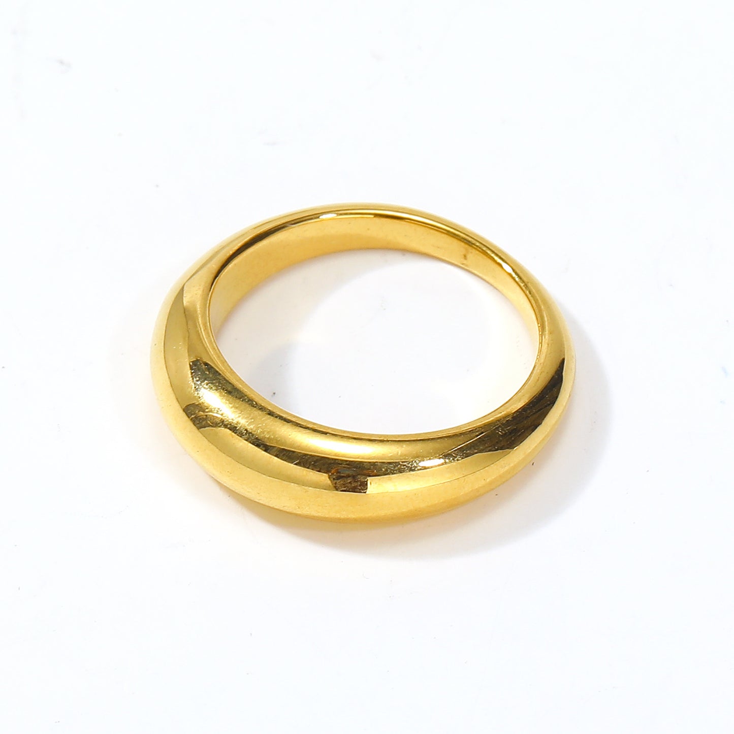 Women Titanium Steel Ring Irregular Design Electroplated Fashion Jewelry Durable Accessory Everyday Style Look