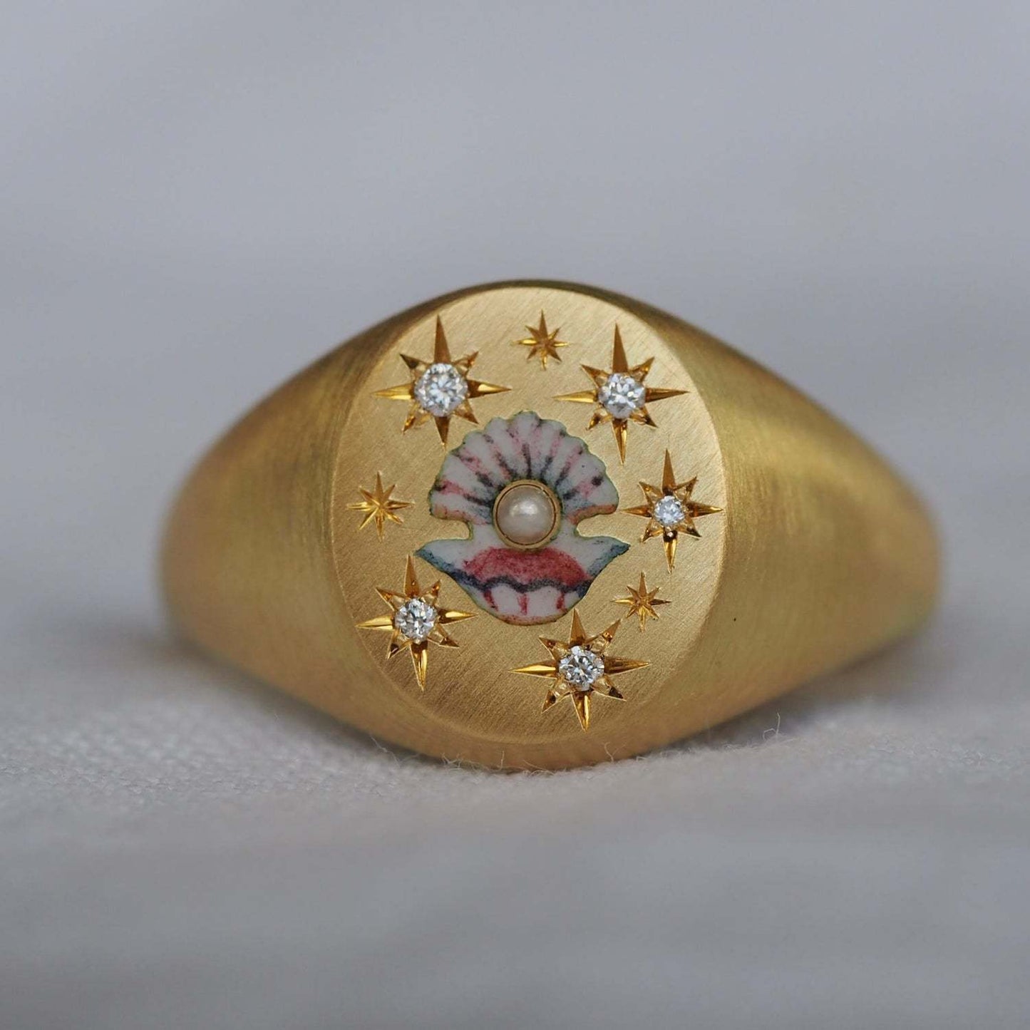 Womens Enamel Ring Stainless Steel Geometric Flower Snake Frog Rings 18K Gold Plated Jewelry Everyday Wearable