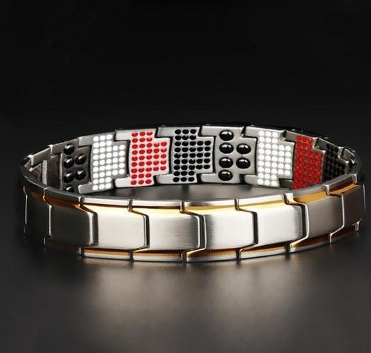 Detachable Magnetic Bracelet With Geometric Bangle Design In Metal Alloy Fashion Jewelry Accessory Sleek Shine
