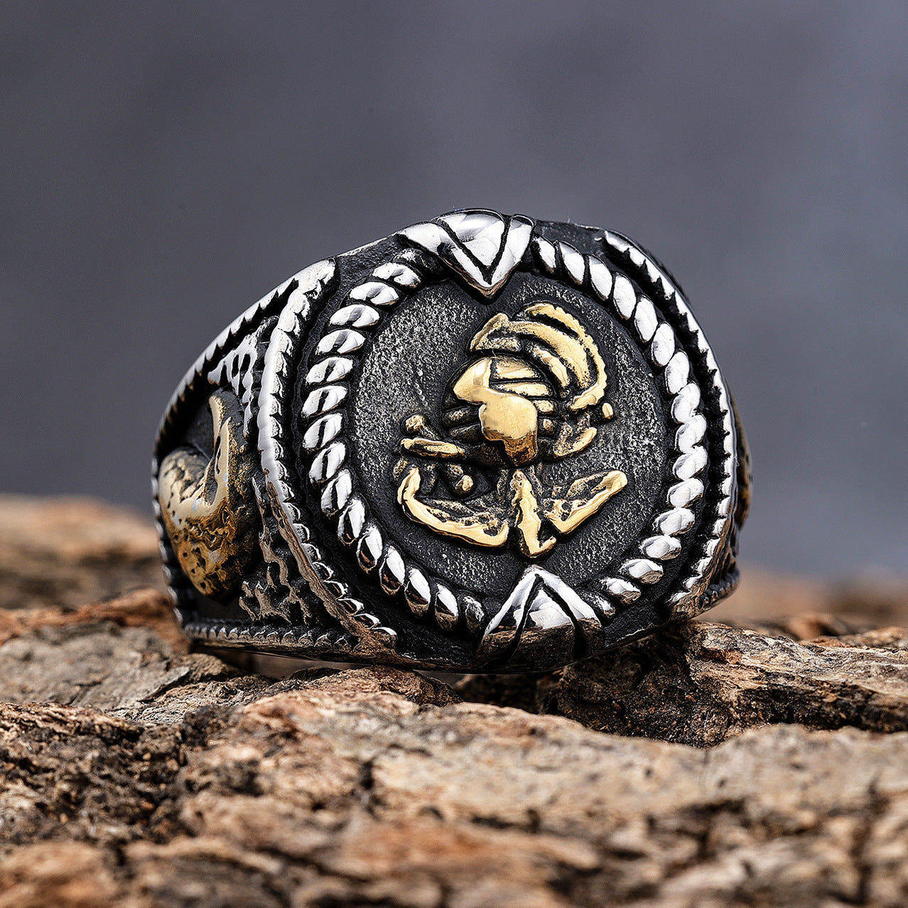 Domineering Personality Fashion Motorcycle Wind Retro Ring