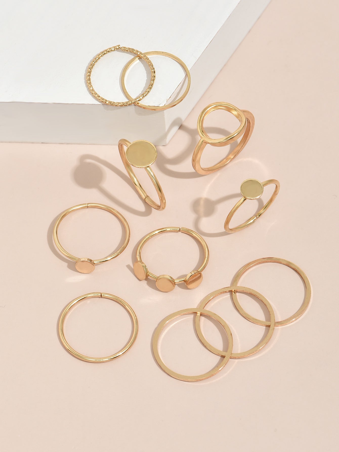 Stackable Metal Ring Set for Women and Girls Minimalist Knuckle Band Fashion Jewelry Ring Set for Everyday Wear