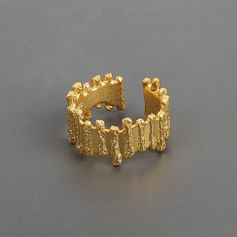 Womens Adjustable Copper Rings Geometric Irregular Design Platinum Electroplated Jewelry Adjustable Bands Rings