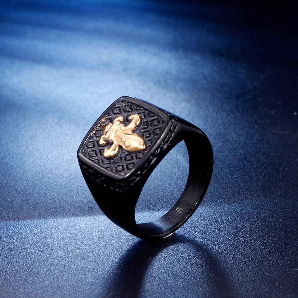 Stainless Steel Cross Ring Polished Geometric Design For Men And Women Durable Fashion Jewelry European American