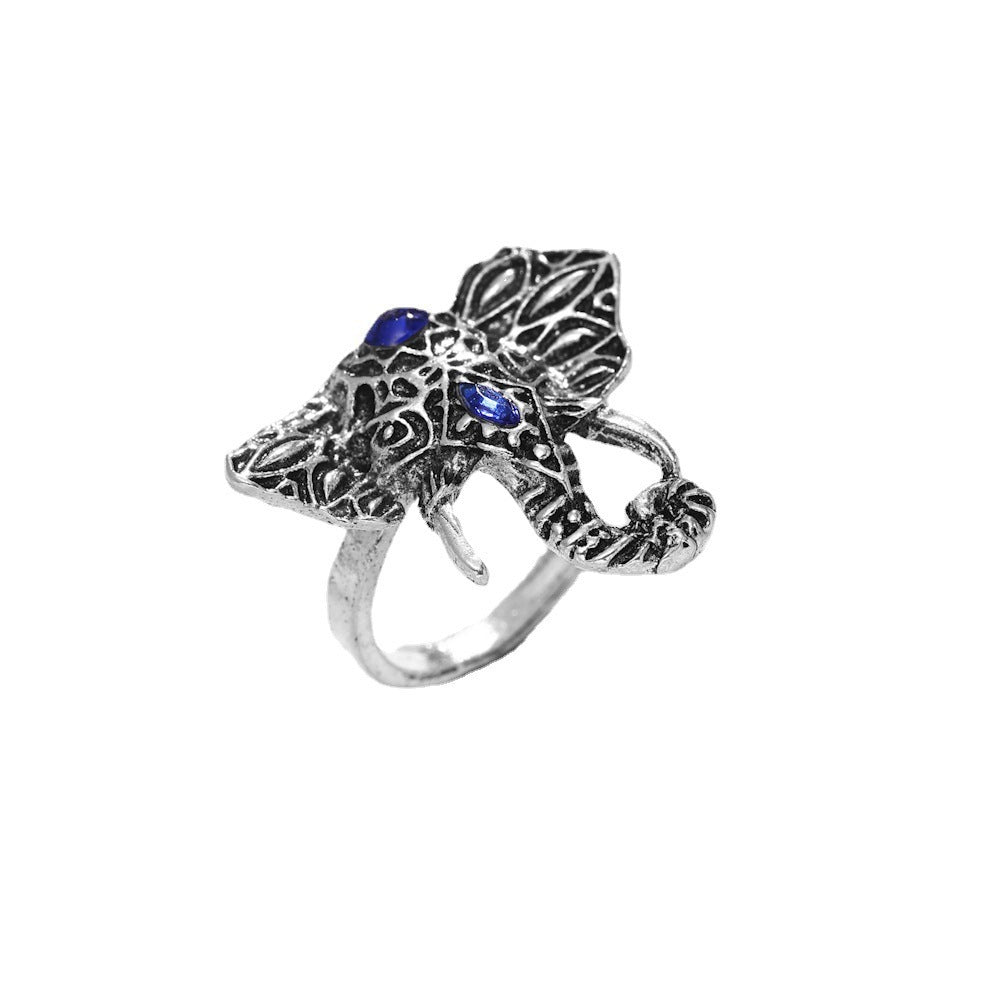 Dragon Tortoise Tail Ring Unique Geometric Alloy Statement Ring for Women and Men Unisex Electroplated New Design