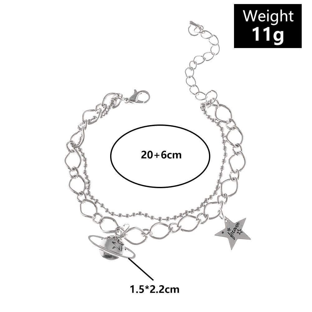 Womens Bracelet Set Fashion Jewelry Electroplated Iron Metal Bangles Irregular Design Bracelet for Women Girls