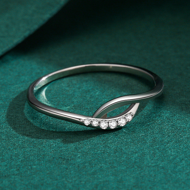 Womens Sterling Silver Cross Ring With Geometric Design And Gold Plated Gem Inlay925 Silver US Sizes 5 6 7 8 9