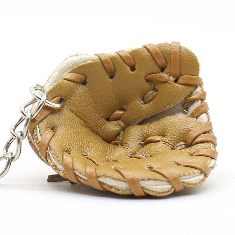Unisex Baseball Glove Keychain Leather Alloy Pendant Key Accessory Sports Fans Athletes Bag Baseball Accessory
