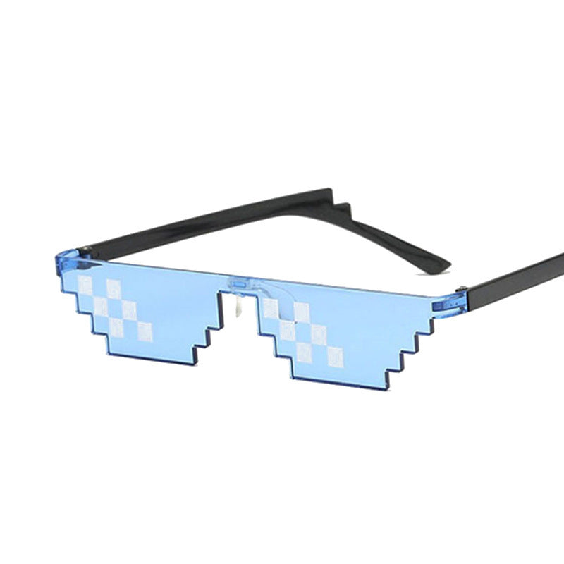 Mosaic Sunglasses Pixel Design Costume Eyewear Decorative Frame Non Polarized Glasses For Men And Women Party Fun