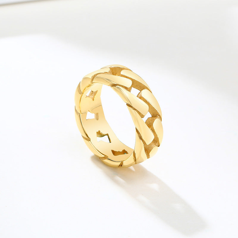 Stainless Steel Cast Chain Ring Empty Holder Jewelry Display Stand for Ring for Store Display and DIY Projects