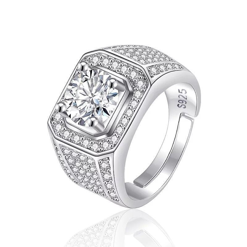 Mens Adjustable Copper Ring With Platinum Electroplating Featuring Panda Rabbit Bat Duck Cartoon Animals Designs