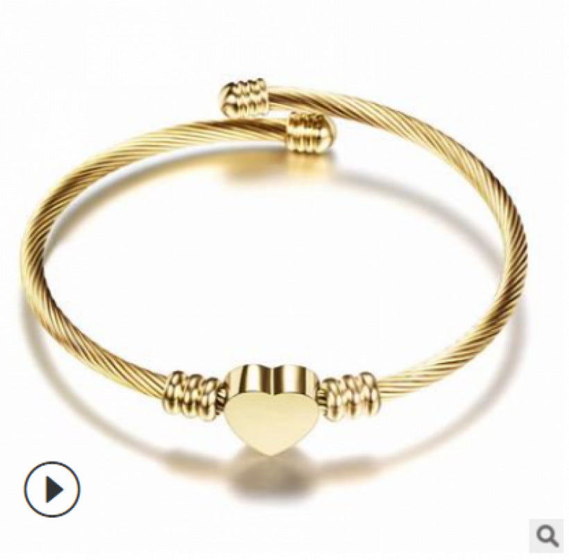 Stainless Steel Cable Bracelet Unisex Braided Bangle For Women And Men Fashion Jewelry Gift Birthday Gift Idea