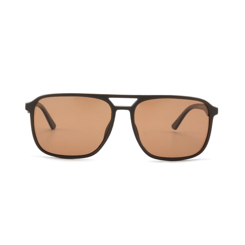 Mens Polarized Sunglasses Square Frame TAC Lenses Driving