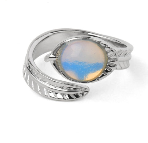 Adjustable Stone Ring Unisex Jewelry Geometric European American Style Travel Gift Travel Keepsake For All Soon