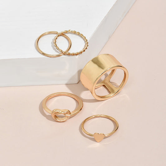 Metal Ring Set For Women Fashion Jewelry Knuckle Rings Trendy Multiple Ring Set Gift For Her Perfect Gift Idea