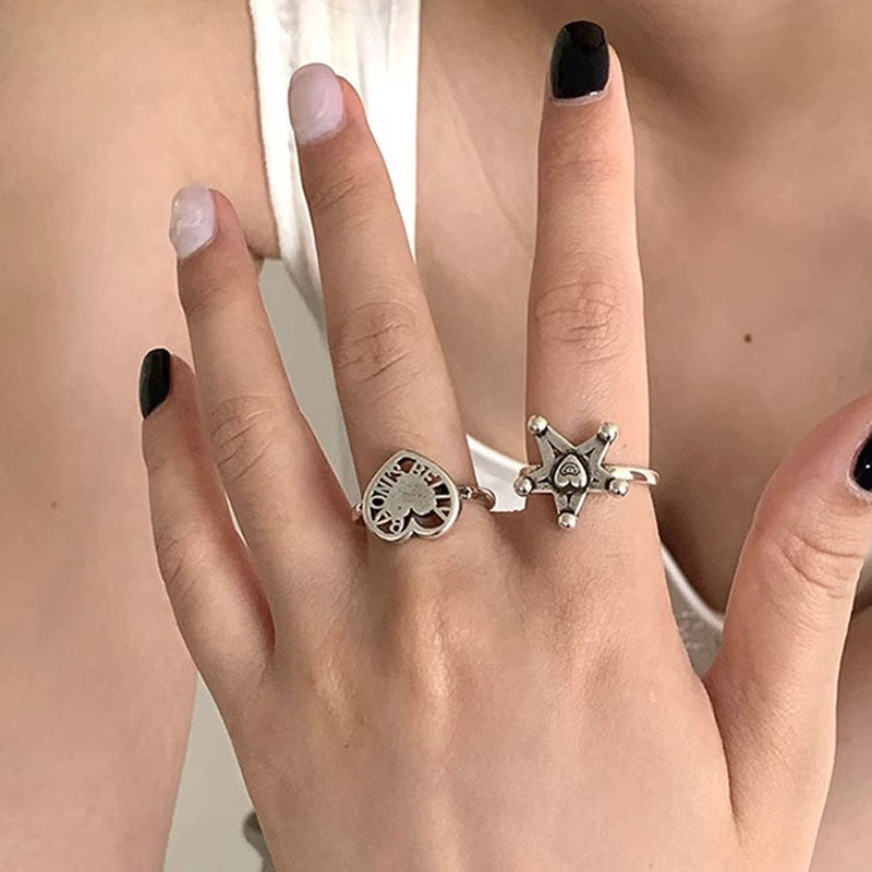 Womens Retro Distressed Heart Copper Ring Fashion Jewelry Unique Statement Piece Durable Quality Gift for Her Quality