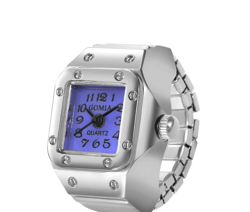 Peach Heart Retro Octagonal Ring Watch With Colorful Surfaces And Square Variants With White Yellow Red Purple