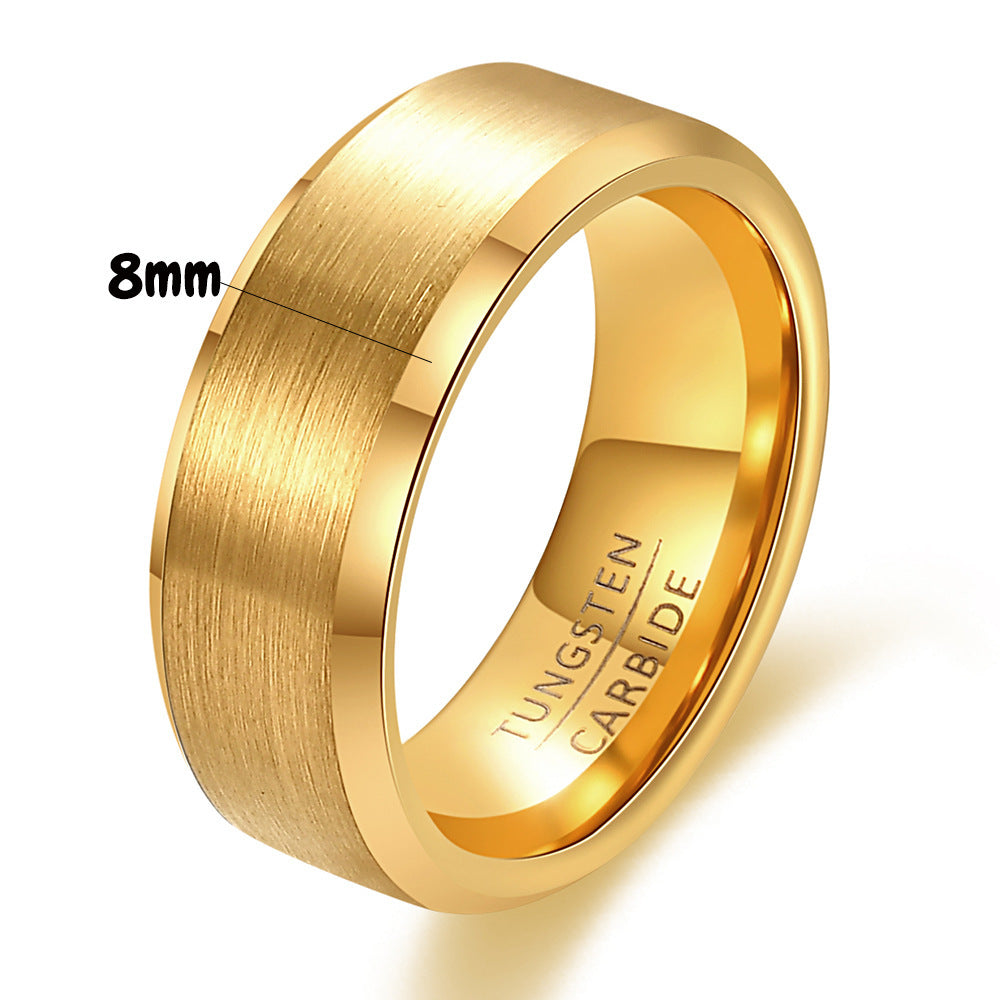 Unisex Stainless Steel Ring Band Electroplated Fashion Jewelry Round Geometry Ring For Men And Women Lovers XL