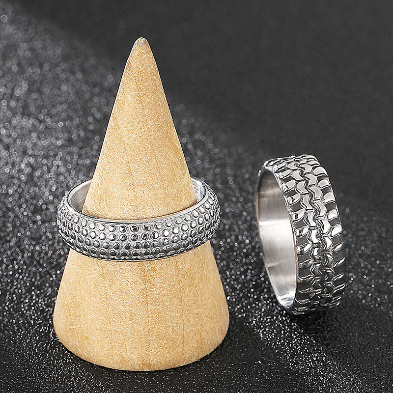 Titanium Steel Skull Ring For Men European Design Durable Metal Band With Skull Motif Fashionable Accessory Jewelry