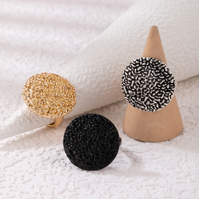 Unisex Geometric Alloy Boho Ring Vintage Flower Ring Electroplated Statement Jewelry Accessory For Any Day Use