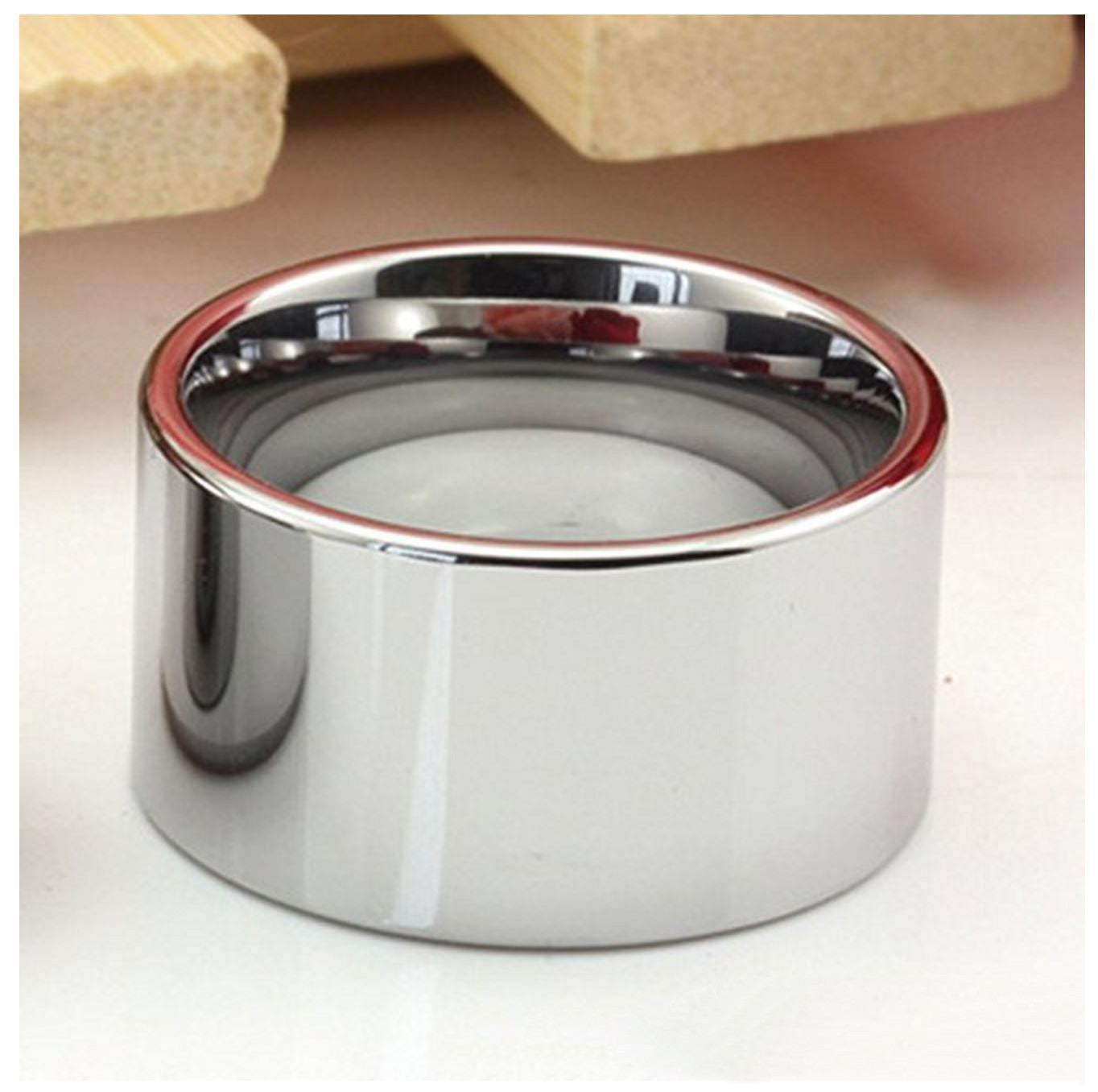 Couple Rings Stainless Steel Band Smooth Inner Surface European Geometric Design Rings For Men And Women Trend