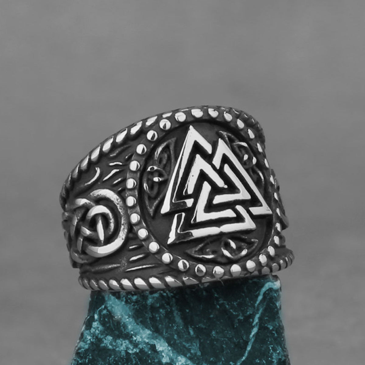 Mens Hip Hop Style Titanium Steel Ring Polished Geometric Irregular Design Daily Wear Jewelry Accessory Classy