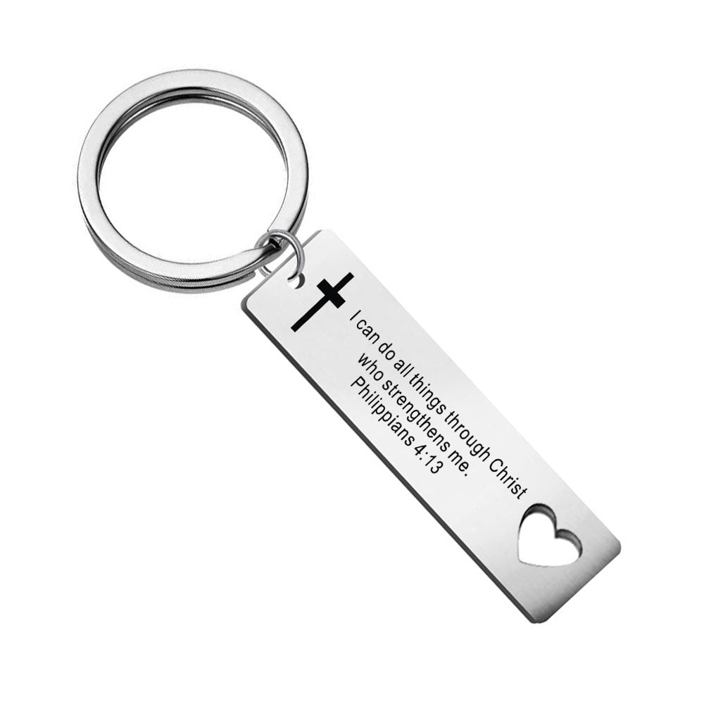Heart Shaped Keychains Stainless Steel Key Ring Durable Metal Holder With 25mm Ring And 5x12mm Strips For Keys