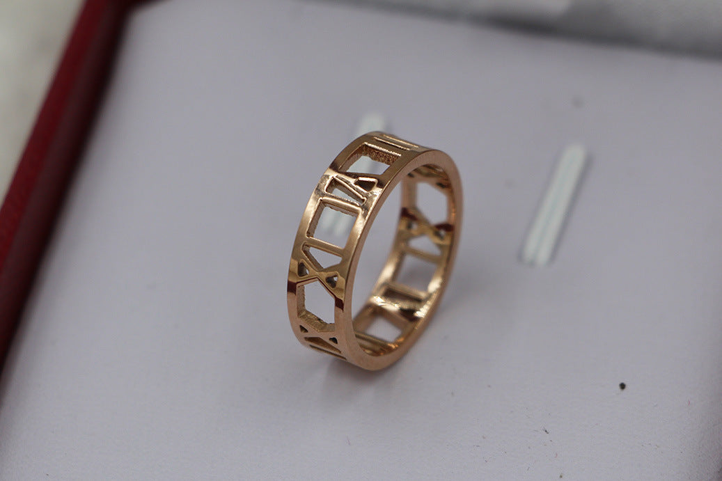 Titanium Steel 18K Couple Ring For Men And Women Elegant Modern Anniversary Jewelry Durable Love Token For All