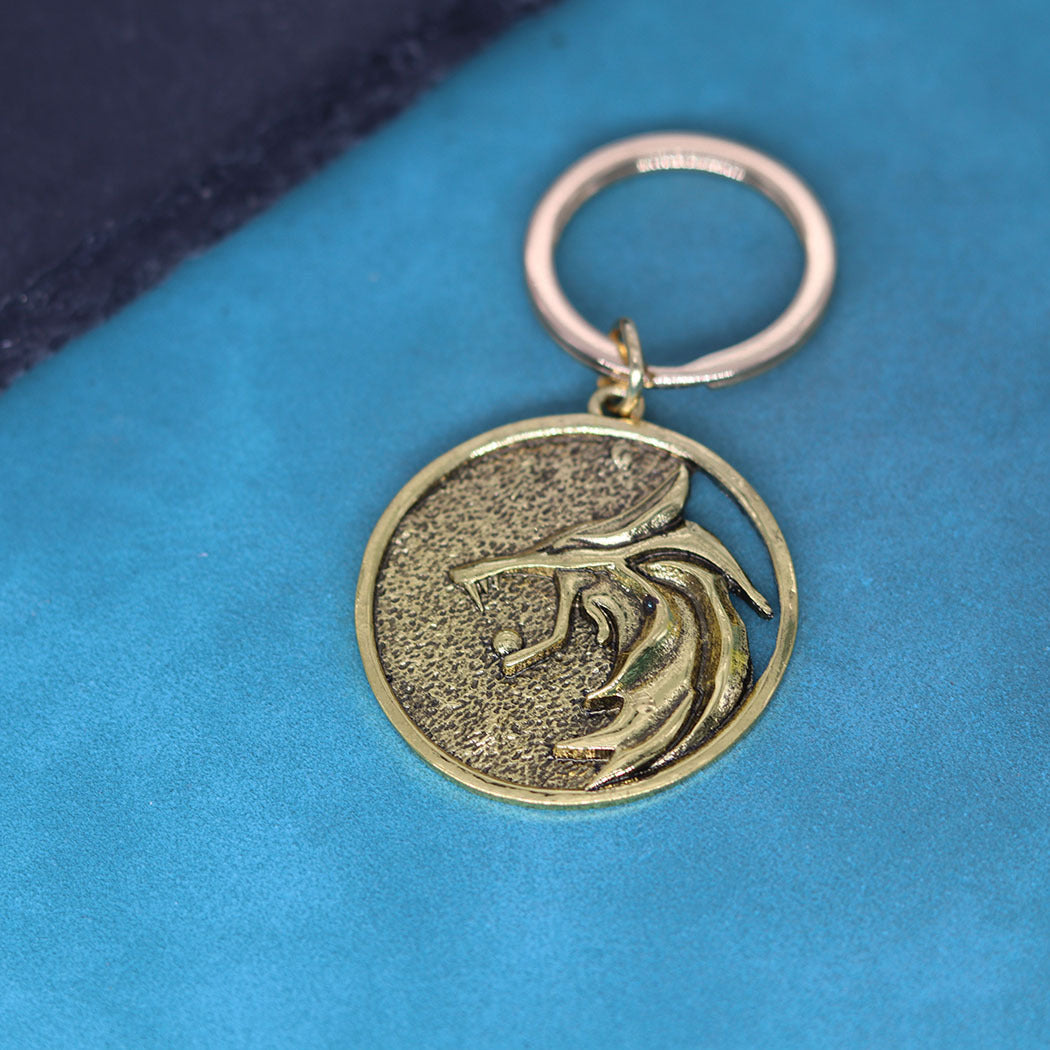 Wolf Pendant Keychain Alloy Metal Key Chain Fashion Accessory And Gift Idea Ancient Bronze And Silver Wolf Lux