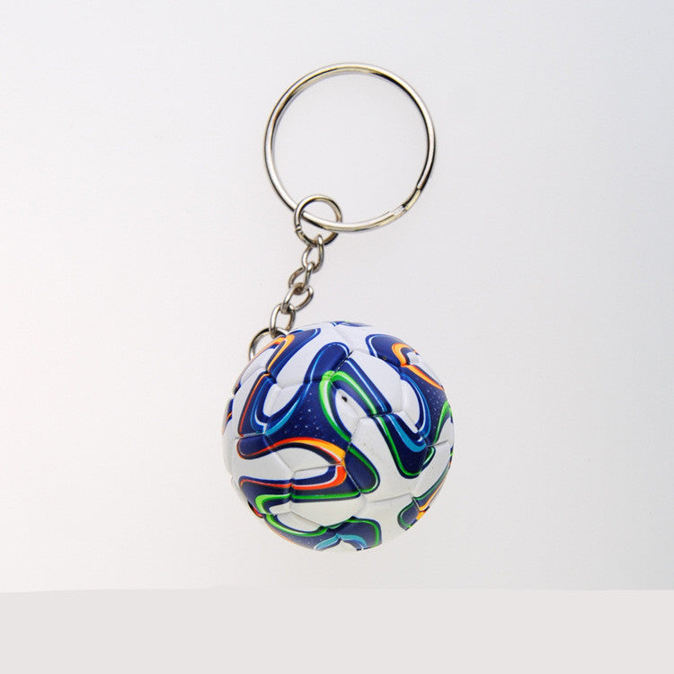 Unisex Simulation Football Keychain Plastic Pendant For Sports Enthusiasts Individually Packed Assorted Colours