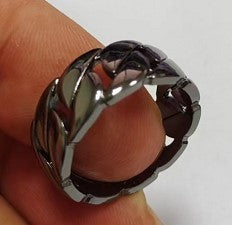 Copper Ring Two Tone Chain Electroplated Geometric Ring Individually Packed Gift Jewelry Fashion Jewelry For Everyday Use