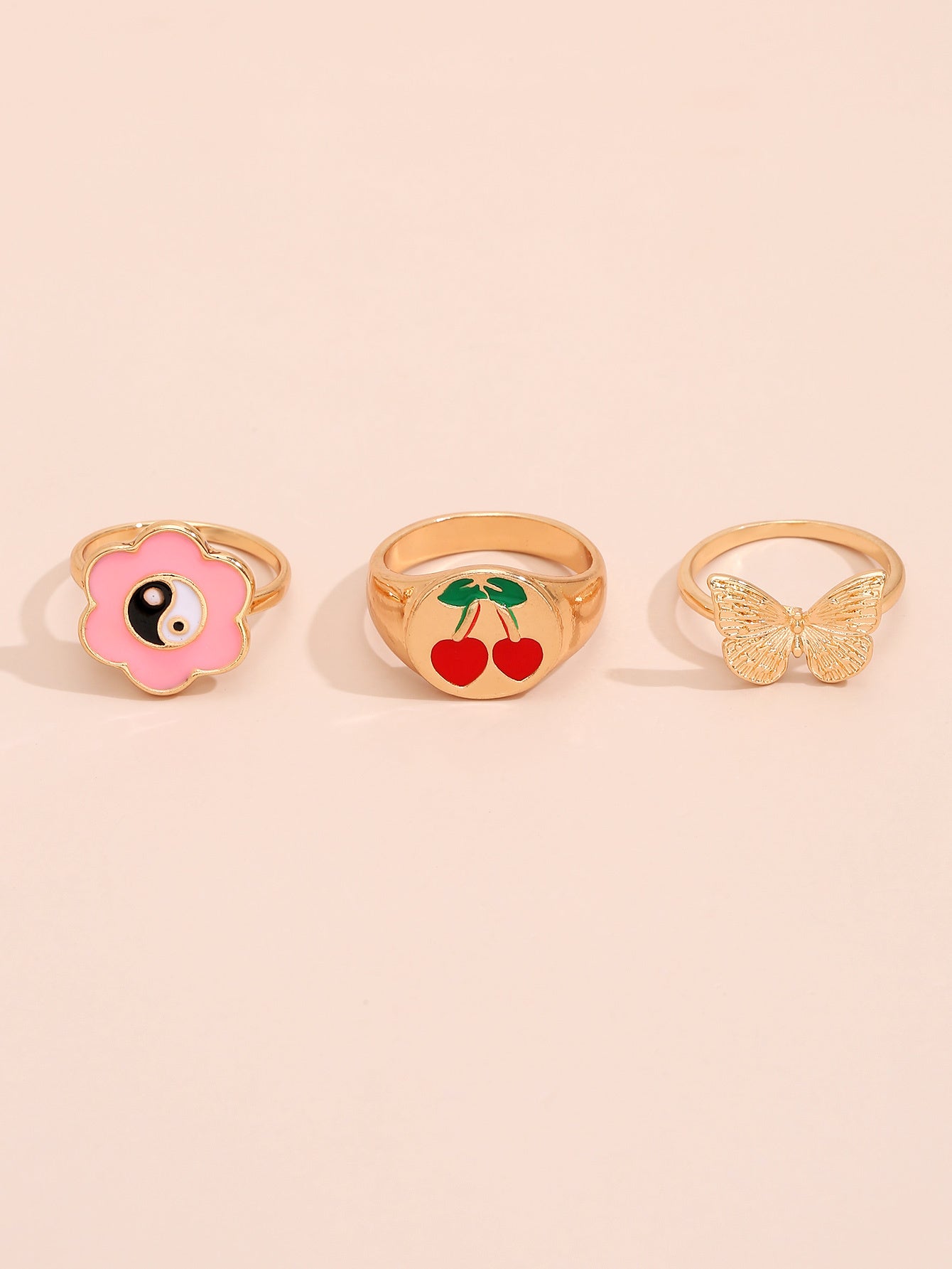 Womens Fashion Rings Set Irregular Trendy Rings For Women Zinc Alloy Electroplated Ring Set Elegant Daily Wear