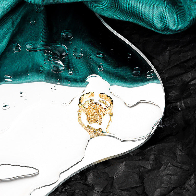 Womens Adjustable Ring Hammered Textured Geometrical Statement Ring Exaggerated Bump Copper Electroplated Gold