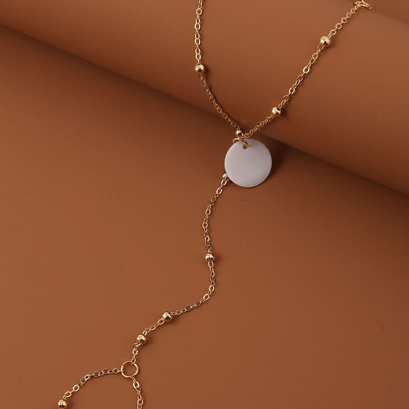 Gold Electroplated Geometric Chain Bracelet for Women Alloy Jewelry Simple Trendy Fashion Accessory Hand Picked